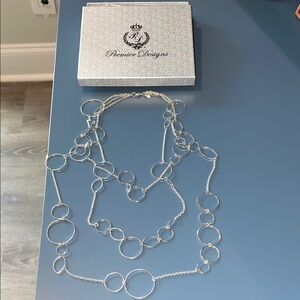 Premier Designs Silver Circular Necklace